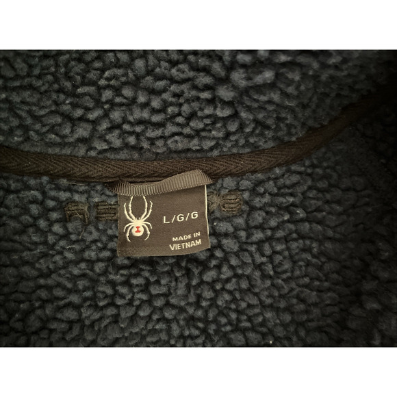 Spyder Full Zip Fleece Jacket – Men’s Large (L/G) – Blue/Black Performance Layer - Picture 3 of 13